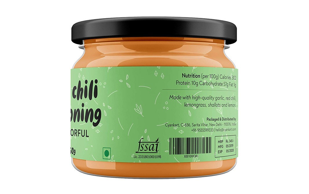 Flavorful Thai Chili Seasoning    Glass Jar  150 grams